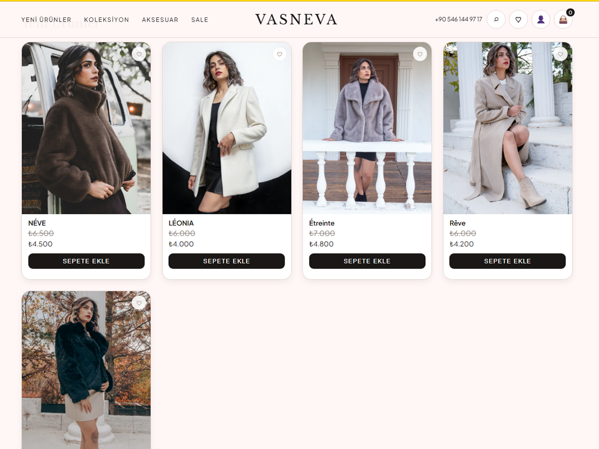 Vasneva Moda Web Sitesi